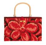арт. 1221-6603 Набор для вышивания сумки Vervaco "Красные цветы"