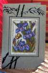 арт. 838 Набор для вышивания крестом Design Works открытка "Фиолетовые ирисы"
